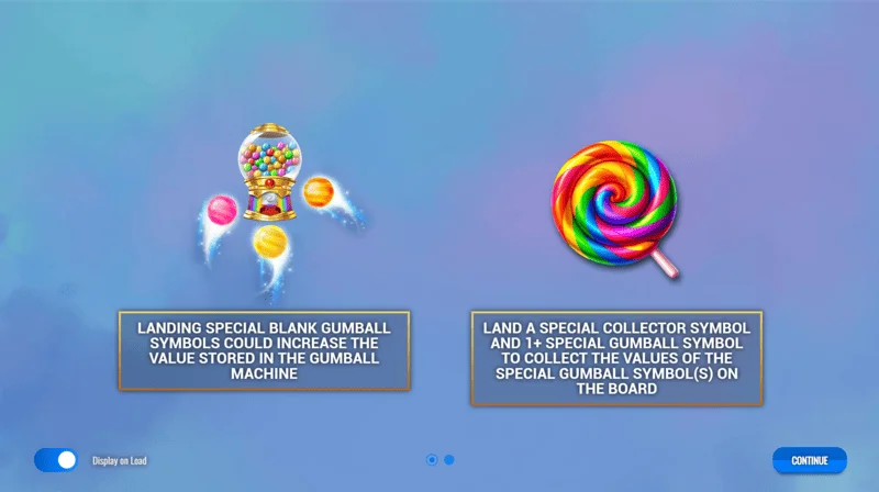Sweet Candy Cash Stash - Ana menü ve slot ayarları